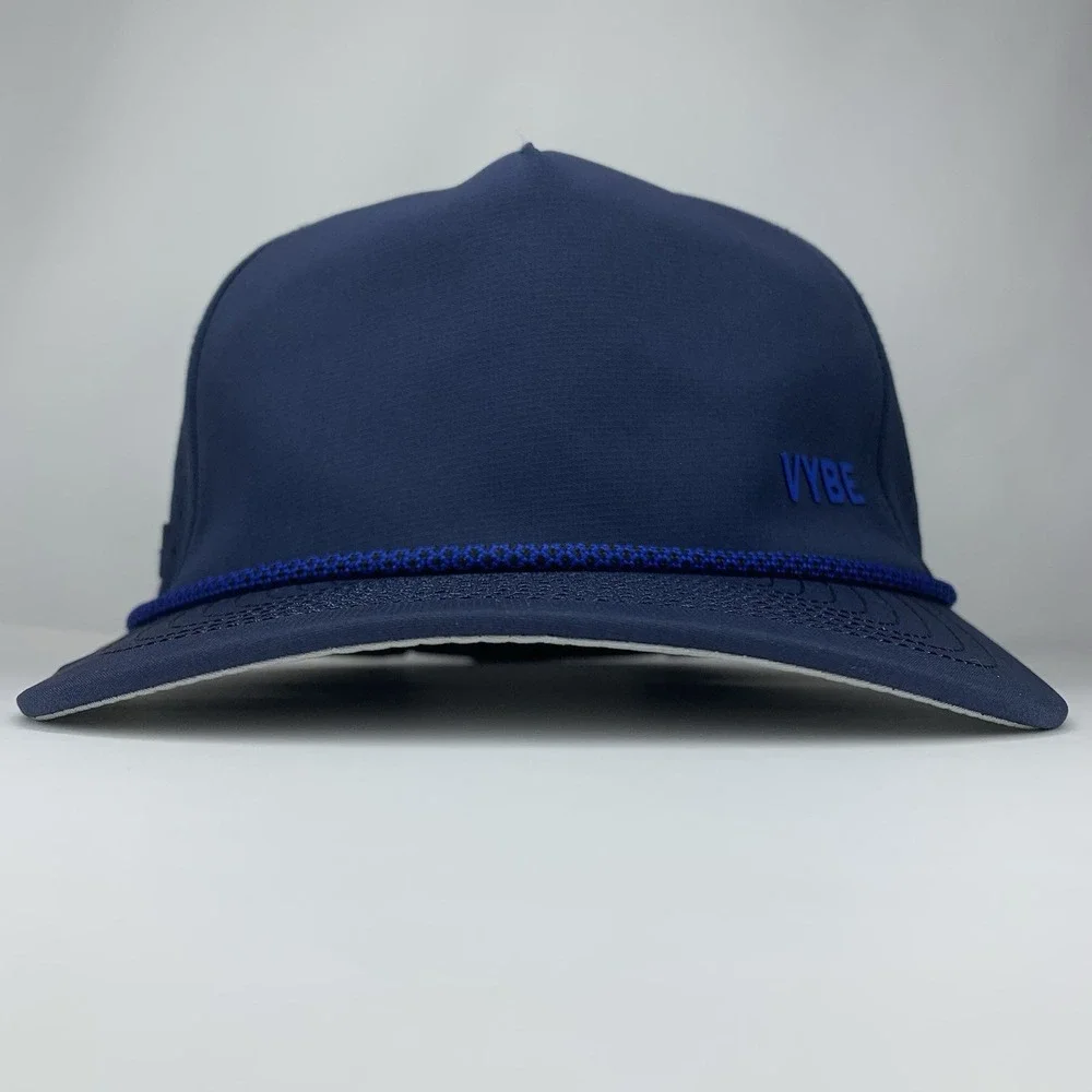 VYBE Hat Blue Mesh Rope Adjustable Performance Snapback Baseball Cap - Picture 5 of 16